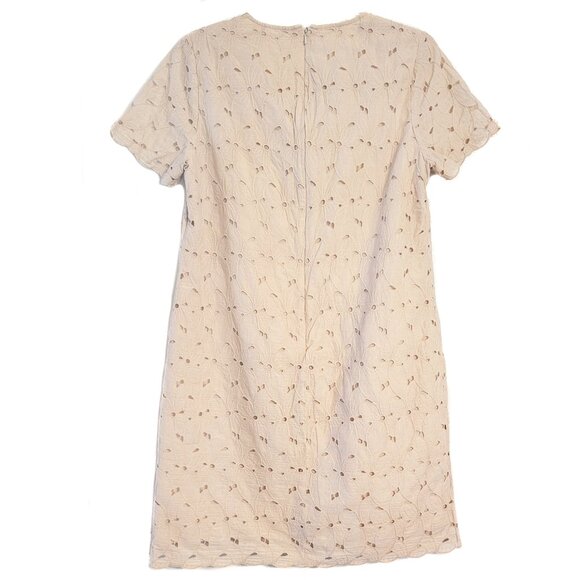 Garnet Hill Organic Cotton Eyelet Floral Shift Dress - Picture 2 of 5